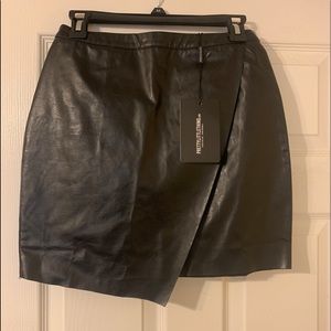 Black leather skirt